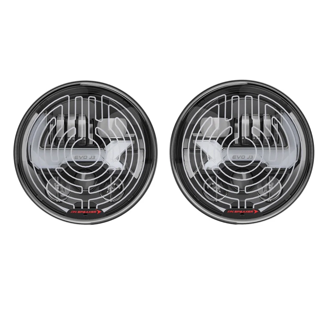 0558153 – JW SPEAKER Headlight Assembly, LED Bulb High and Low Projector Beam With Built-In Daytime Running Light/ Tu...